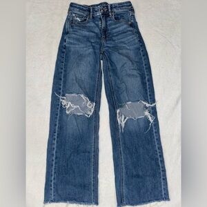 American Eagle super high rise baggy wide leg Jeans